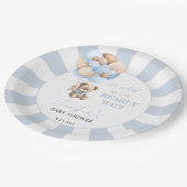 Assiettes En Carton Aquarelle en peluche baby shower plaque papier (Angle)