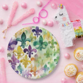 Assiettes En Carton Aquarelle esthétique Mardi Gras (Fête)
