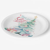 Assiettes En Carton Aquarelle Faisons un sapin de Noël (Angle)