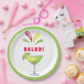 Assiettes En Carton Aquarelle festive Margarita | Plaque de papier sal (Fête)
