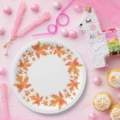 Assiettes En Carton Aquarelle Feuille d'érable (Fête)