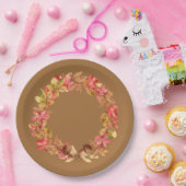 Assiettes En Carton Aquarelle Feuilles d'érable, Acorns, Berries (Fête)