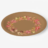 Assiettes En Carton Aquarelle Feuilles d'érable, Acorns, Berries (Angle)