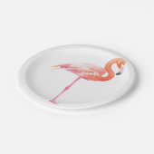 Assiettes En Carton aquarelle Flamant rose (Angle)