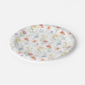 Assiettes En Carton Aquarelle Fleur sauvage motif floral (Angle)