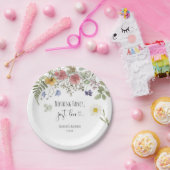 Assiettes En Carton Aquarelle Fleur sauvage plaque en papier (Fête)