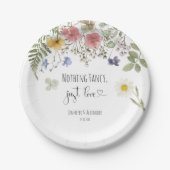 Assiettes En Carton Aquarelle Fleur sauvage plaque en papier (Devant)