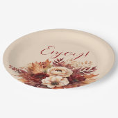 Assiettes En Carton Aquarelle Fleurs de chute-Profitez-Profitez- (Angle)