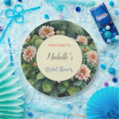 Assiettes En Carton Aquarelle Fleurs Fête des mariées mignonne (Fête)