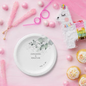 Assiettes En Carton Aquarelle Fleurs Mariage Plaque papier (Fête)