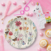 Assiettes En Carton Aquarelle Fleurs sauvages Printemps été Meadow (Fête)