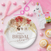 Assiettes En Carton Aquarelle Floral Boho | Réception de Mariage en Te (Fête)