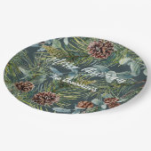 Assiettes En Carton Aquarelle Forêt de bois Vacances Naples (Angle)