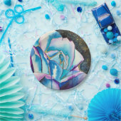 Assiettes En Carton Aquarelle gothique bleu violet art rose (Fête)