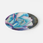 Assiettes En Carton Aquarelle gothique bleu violet art rose (Angle)