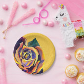 Assiettes En Carton Aquarelle gothique Rose dorée (Fête)