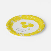 Assiettes En Carton Aquarelle jaune Bumble Bee Beehive Baby shower (Angle)