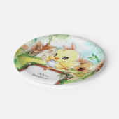 Assiettes En Carton Aquarelle Joyeux Poulet Anniversaire (Angle)