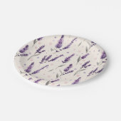 Assiettes En Carton Aquarelle lavande et conception de points (Angle)