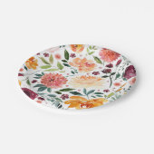 Assiettes En Carton Aquarelle Les fleurs d'automne Automne Motif botan (Angle)