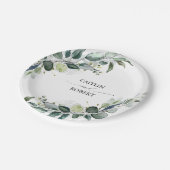 Assiettes En Carton Aquarelle luxuriante Eucalyptus Vert Élégant (Angle)