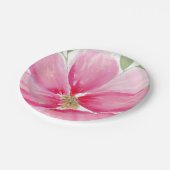 Assiettes En Carton Aquarelle Magenta Bloom (Angle)