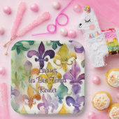 Assiettes En Carton Aquarelle Mardi Gras (Fête)