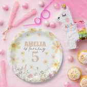 Assiettes En Carton Aquarelle marguerite Anniversaire (Fête)