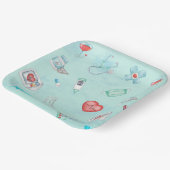 Assiettes En Carton Aquarelle Médicale Docteur Infirmière Thème (Angulaire)