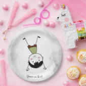 Assiettes En Carton Aquarelle mignonne à l'envers collant garçon magni (Fête)