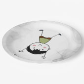 Assiettes En Carton Aquarelle mignonne à l'envers collant garçon magni (Angle)