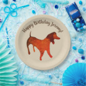 Assiettes En Carton Aquarelle mignonne Chien, Plaques papier personnal (Fête)