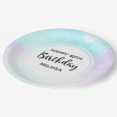 Assiettes En Carton Aquarelle moderne bleu et violet Abstrait Annivers (Angle)