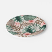 Assiettes En Carton Aquarelle moderne Boho Tropical Botanique  (Angle)