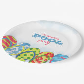 Assiettes En Carton Aquarelle Moderne Piscine Simple Flip Flops (Angle)