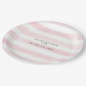 Assiettes En Carton Aquarelle moderne simple Gris rose et blanc (Angle)