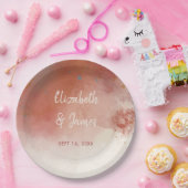 Assiettes En Carton Aquarelle moderne Terracotta Desert Boho Mariage (Fête)