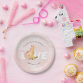 Assiettes En Carton Aquarelle moderne Valentine's Day Fox (Fête)