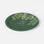 Assiettes En Carton Aquarelle moderne vert émeraude Mariage vert émera (Angle)