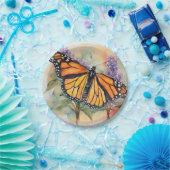 Assiettes En Carton Aquarelle Monarch Papillon Imprimer (Fête)