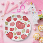 Assiettes En Carton Aquarelle Motif Apple peinte à la main (Fête)