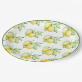 Assiettes En Carton Aquarelle Motif citron vert simple (Angle)