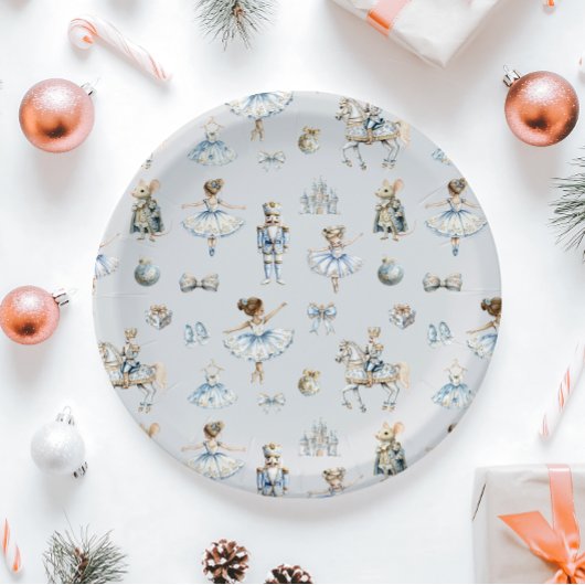 Assiettes En Carton Aquarelle Motif Noisette Noël