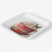 Assiettes En Carton Aquarelle Noël Chocolat chaud (Angulaire)