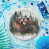 Assiettes En Carton Aquarelle Oears Rustic Wilderness Mariage (Fête)