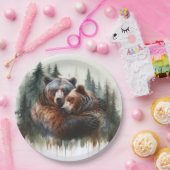 Assiettes En Carton Aquarelle Oears Rustic Wilderness Mariage (Fête)