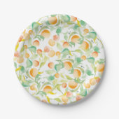 Assiettes En Carton Aquarelle Oranges Papier Motif Plaques (Devant)
