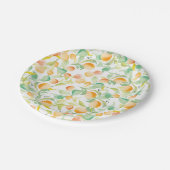 Assiettes En Carton Aquarelle Oranges Papier Motif Plaques (Angle)
