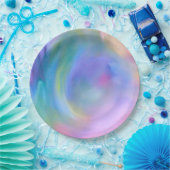 Assiettes En Carton Aquarelle Pastel Rainbow - Toutes les options (Fête)