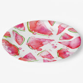 Assiettes En Carton Aquarelle pastèque 1 (Angle)